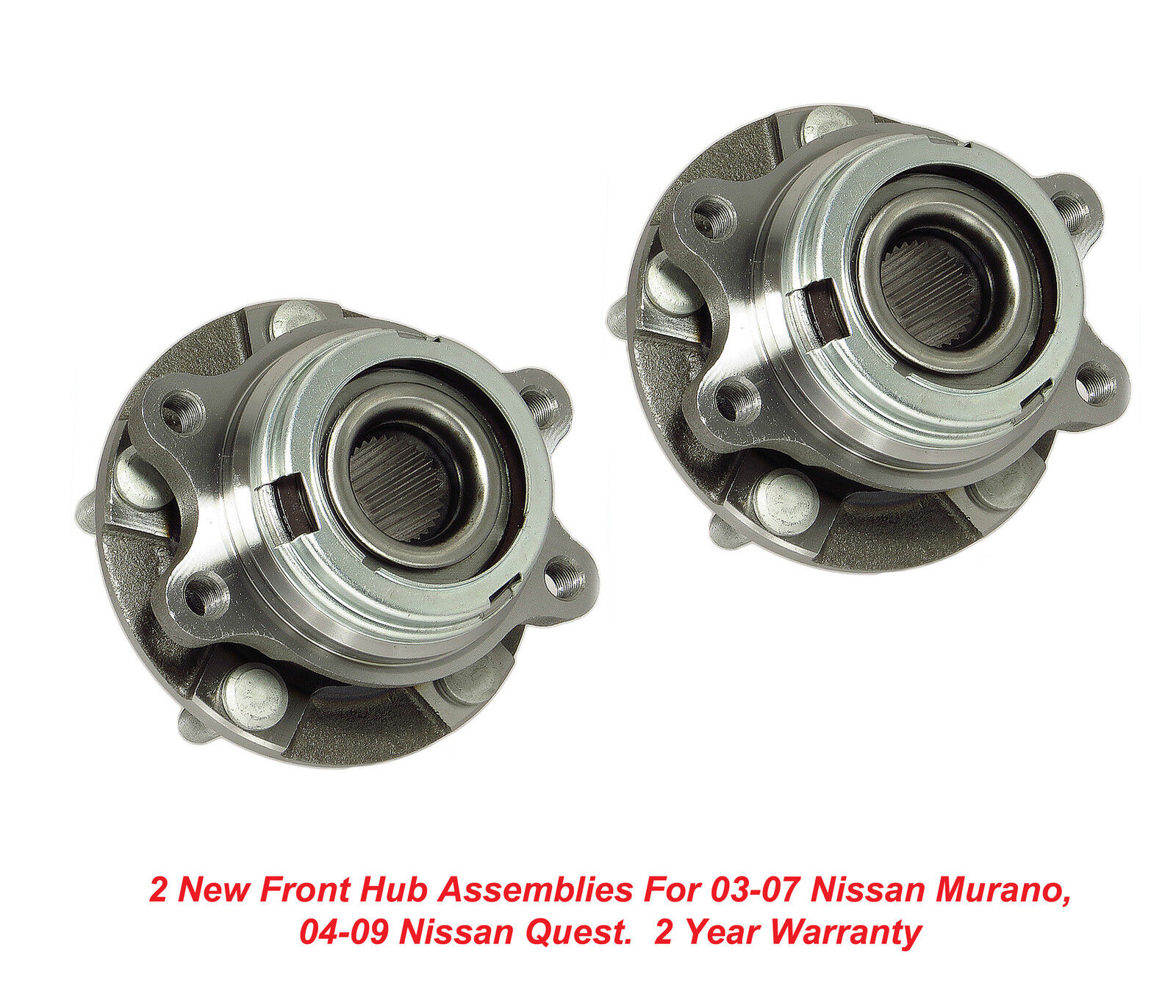 2 New DTA Wheel Hub Bearings Front Left & Right Fits Nissan Quest Murano