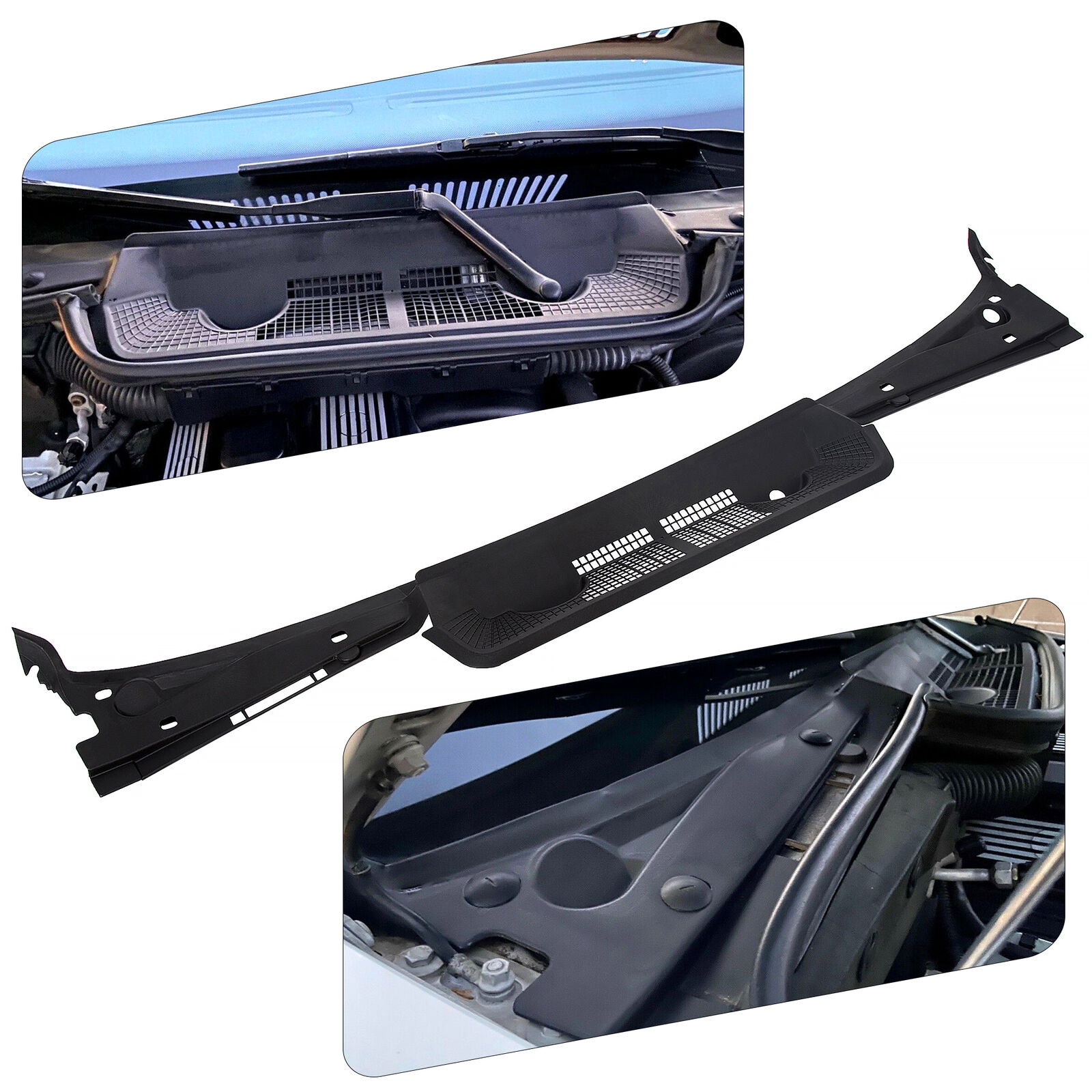 Windshield Wiper Motor Cover Assembly Hood Cowl Trim Covering Fits BMW E36 318i