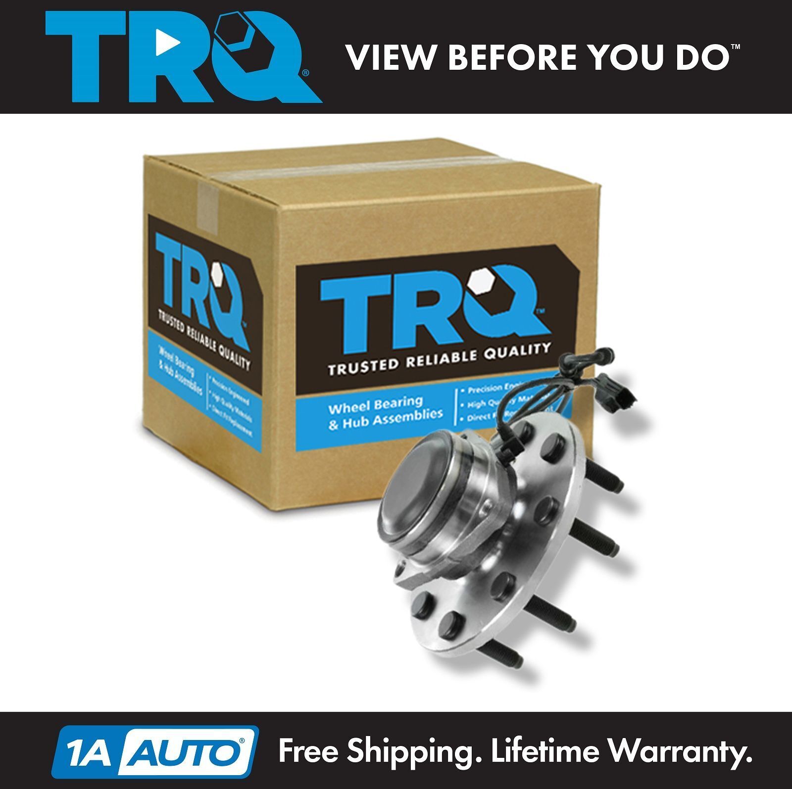 TRQ Wheel Hub & Bearing Front for Ram Pickup Truck 2500 3500 2WD 2x4 w/ ABS