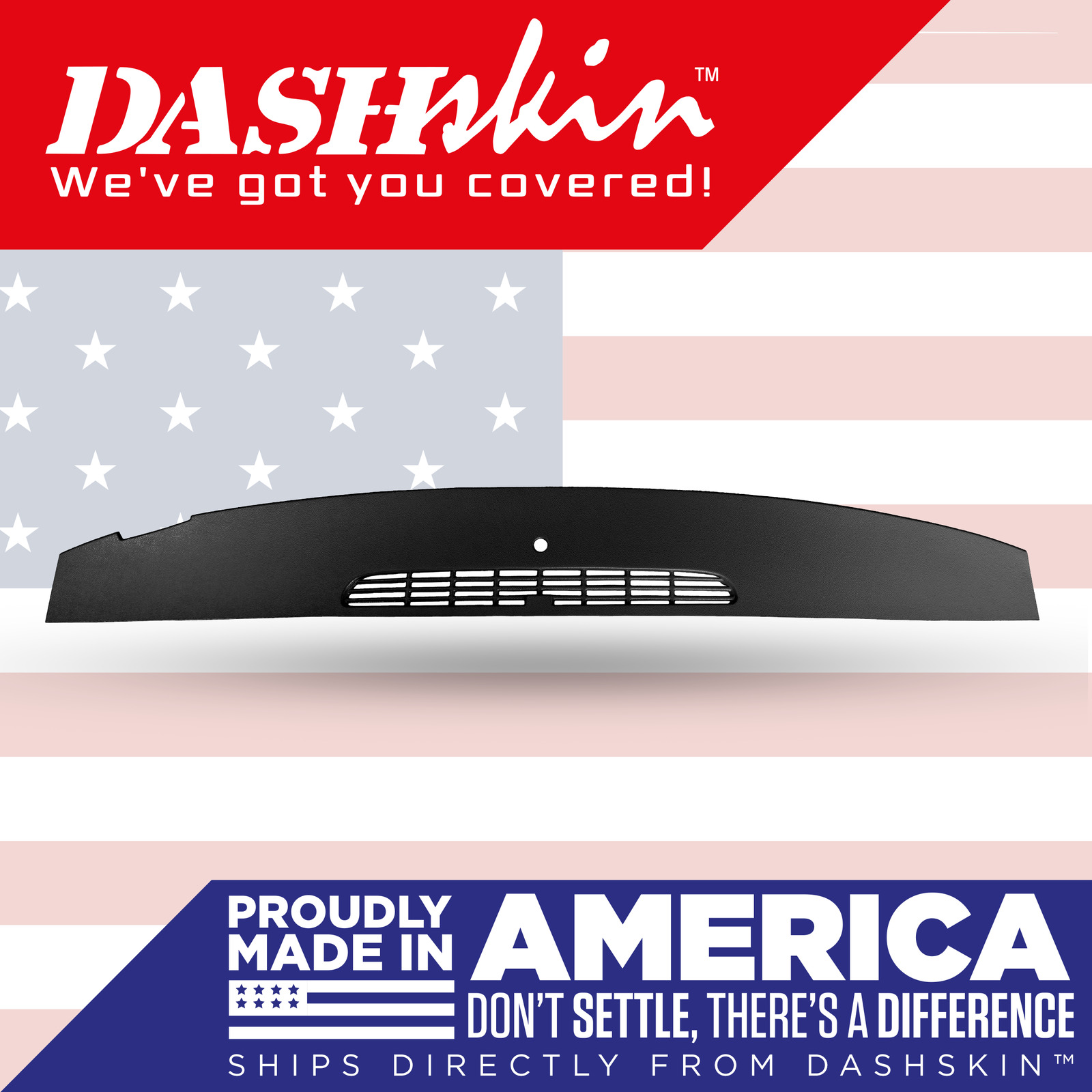 DashSkin Defrost Dash Overlay Cover for 07-14 GM SUVs & Trucks in Ebony Black