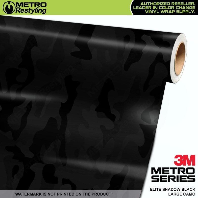 ELITE SHADOW BLACK LARGE Camouflage Vinyl Car Wrap Camo Film Sheet Roll Adhesive