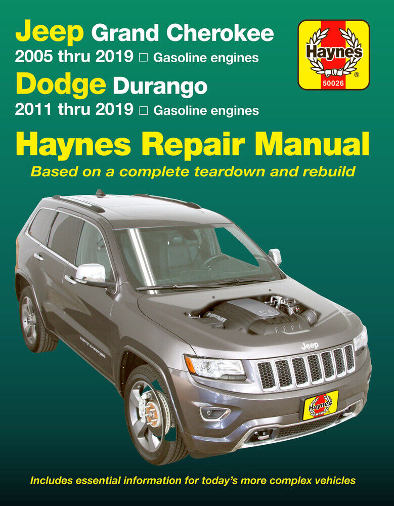 Repair Manual Haynes 50026 for Jeep Grand Cherokee 05-19 Dodge Durango 2011-19