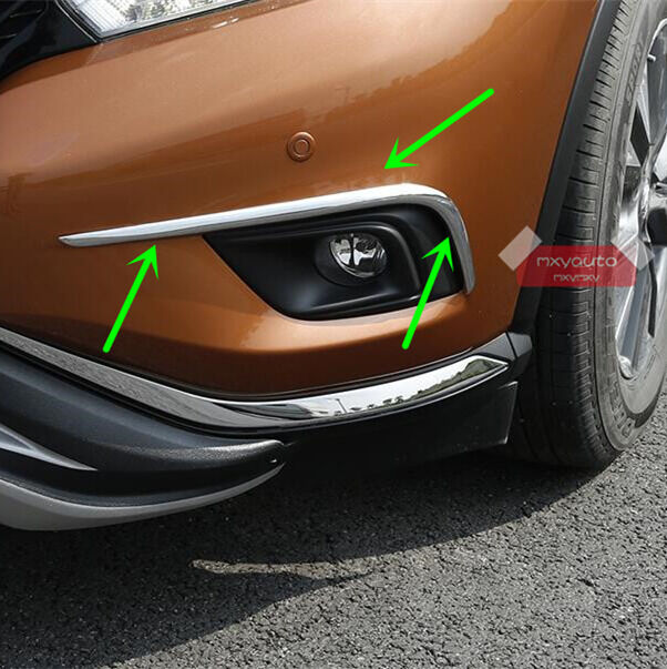 Front Bumper Eyelid Chrome Trim For Nissan Murano 2015-2018