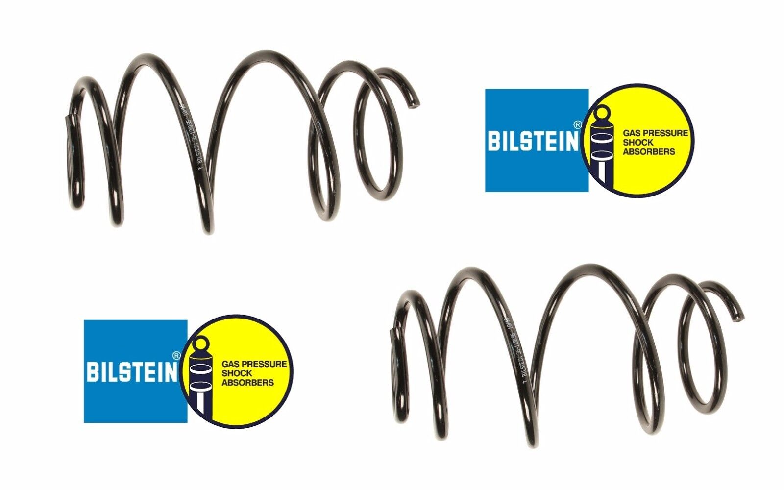 For BMW E38 740i 740iL 95-01 Pair of Front Coil Springs Bilstein Set 31331091535