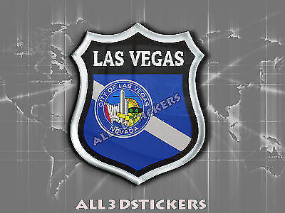 3D Emblem Sticker Resin Domed Flag Las Vegas - USA Adhesive Decal Vinyl