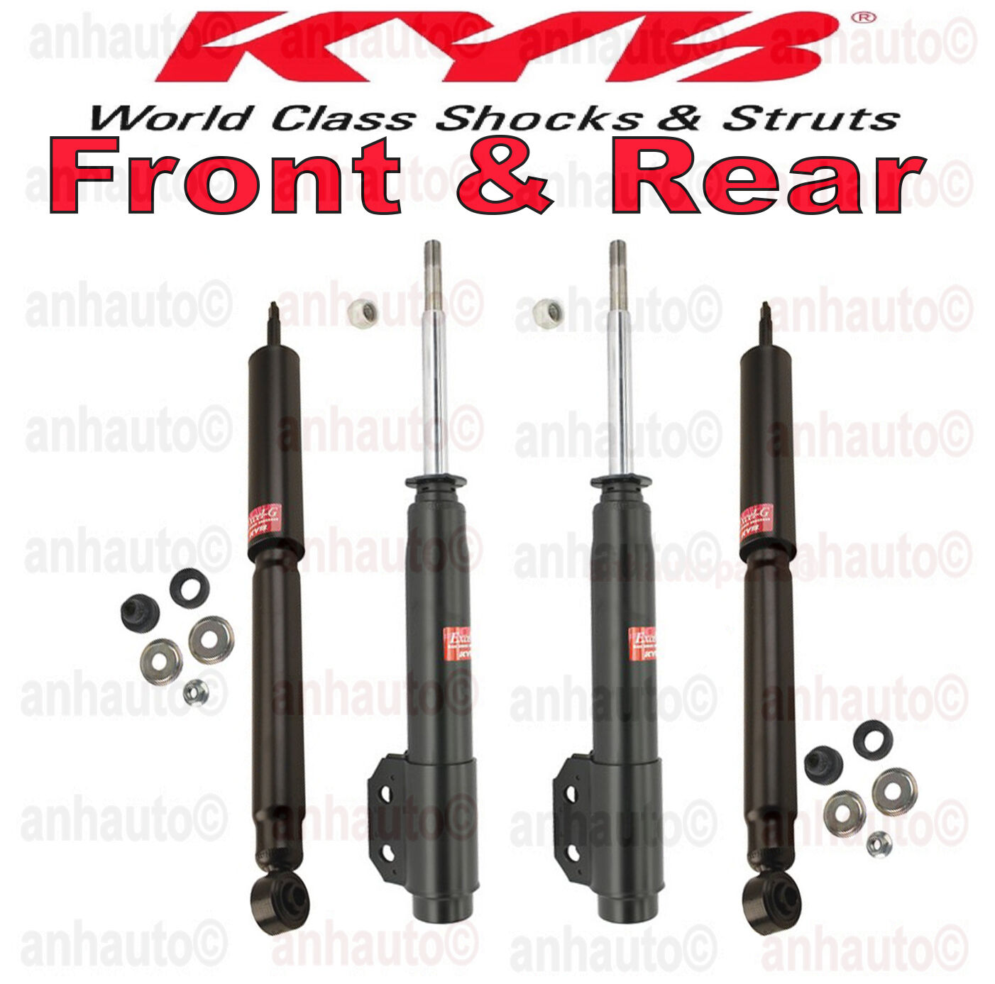4-KYB Excel-G Struts/Shocks  (2-Front & 2-Rear) Ford Mustang 1994 to 2004