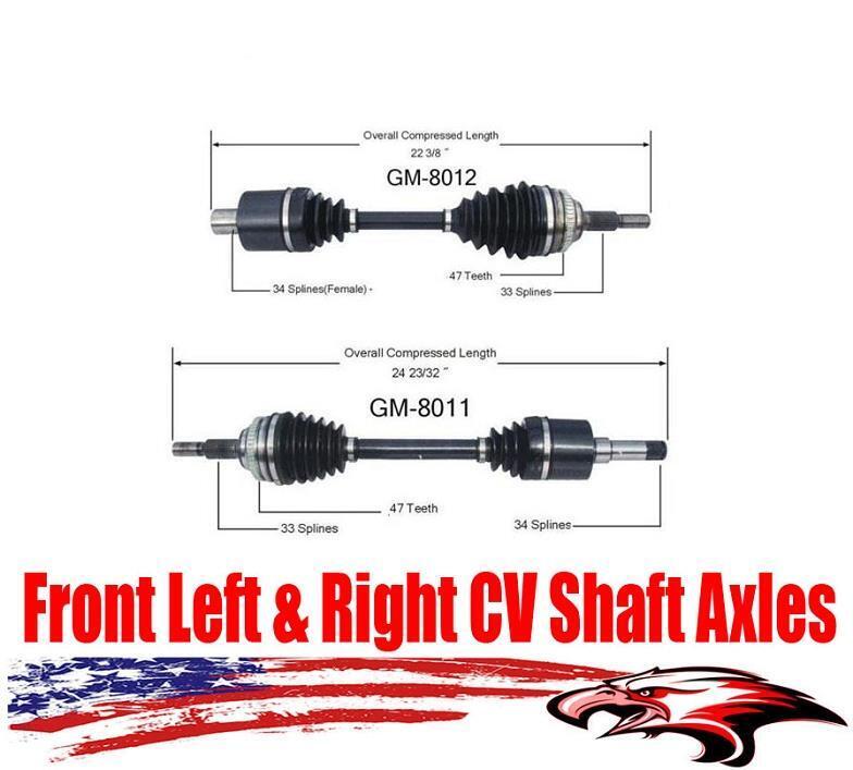 New Front Left and Right Axles Saturn SC1 SC2 SL SL1 SL2 SW1 SW2 1994-2002