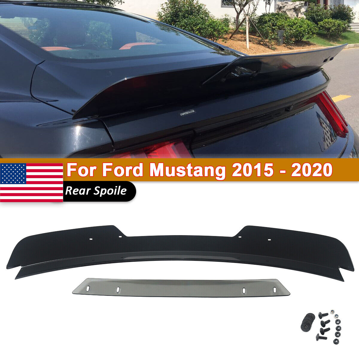 FOR FORD MUSTANG GT SMALL SPOILER HARDCORE SMOKED WICKER BILL 2015-2020