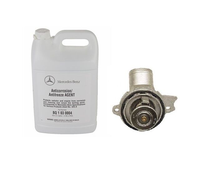 For Mercedes R170 W202 W163 W164 Premium Thermostat Kit +Coolant/Antifreeze