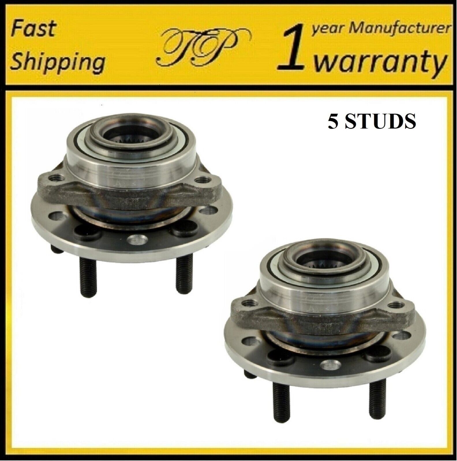FRONT Wheel Hub Bearing Assembly For 93-04 CHRYSLER 300M,CONCORDE, INTREPID PAIR