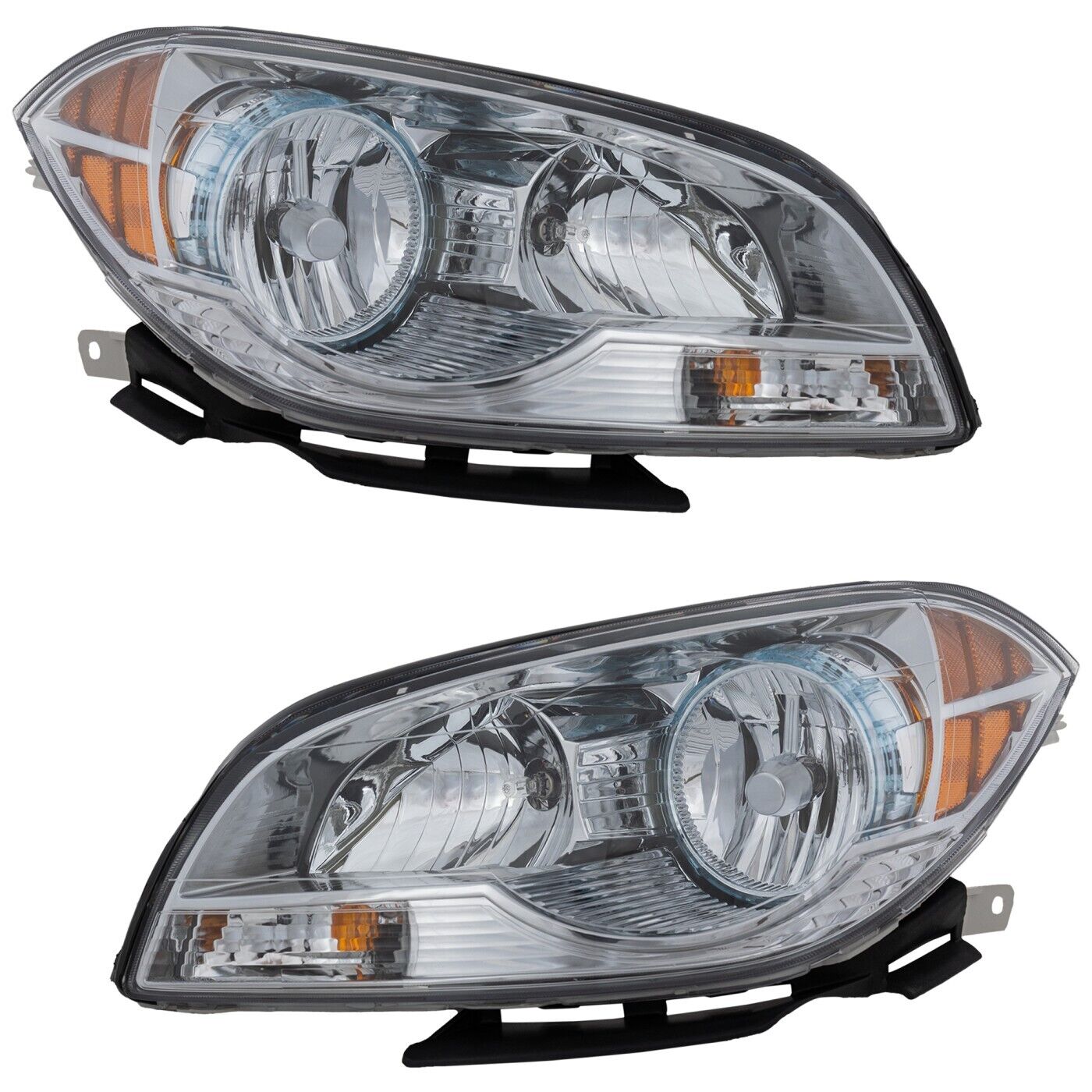 Headlight Set For 2008-2012 Chevrolet Malibu Left and Right With Bulb 2Pc