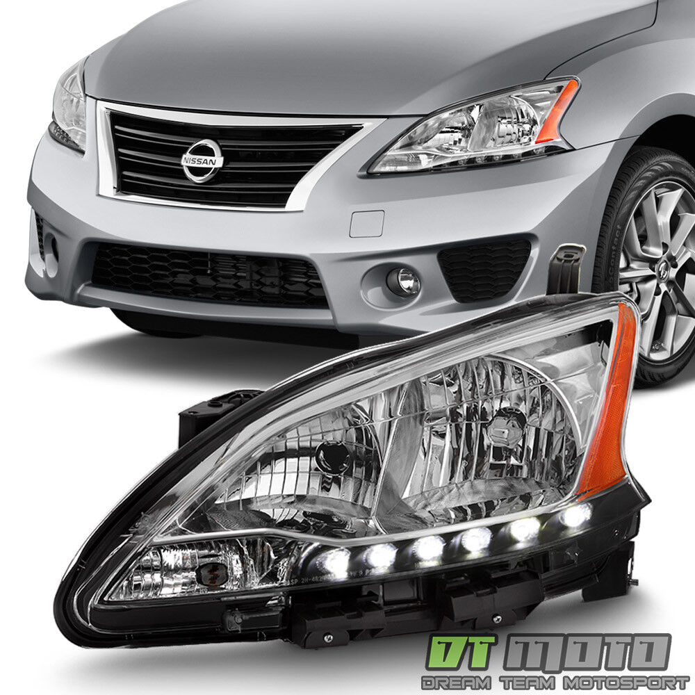 For 2013-2015 Nissan Sentra w/LED DRL Halogen Headlight Headlamp LH Driver Side
