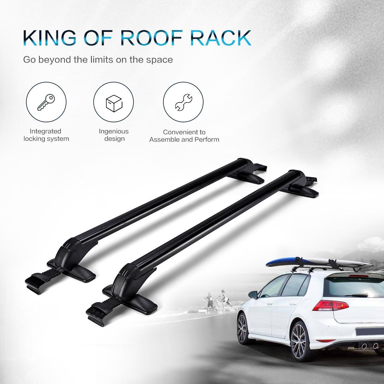 Universal 100cm-104cm Aluminum Roof Rack Cross Bar Luggage Carrier & Lock System