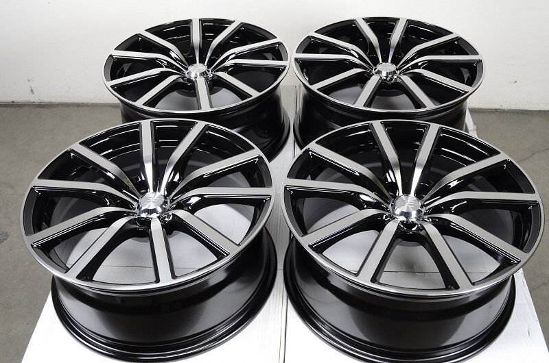 18 5x114.3 Black Rims Camry Maxima Lexus RSX Prelude Altima Avenger Civic Wheels