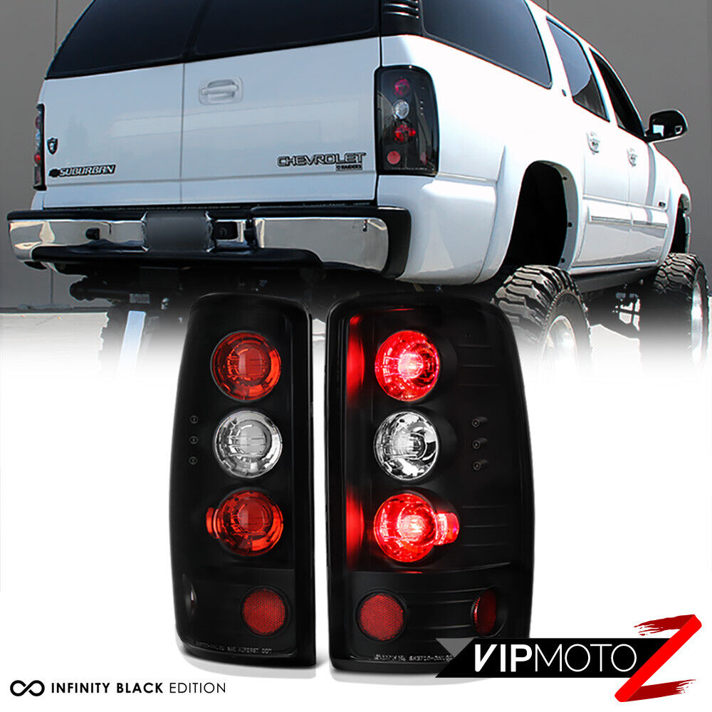 For 00-06 GMC Yukon XL Chevy Suburban BARN DOOR Black Red Tail Lights LEFT+RIGHT