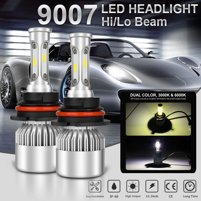1100W 9007 HB5 CREE LED Headlight Kit Bulb High Low Beam Conversion fog 12V 24V