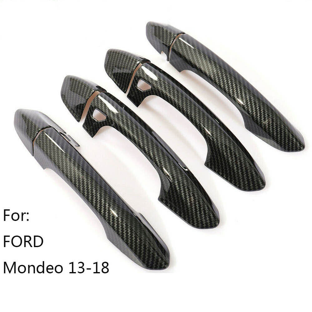 Smart Exterior Door Handle Cover Carbon Fiber For 2013-2021 Ford Fusion Mondeo