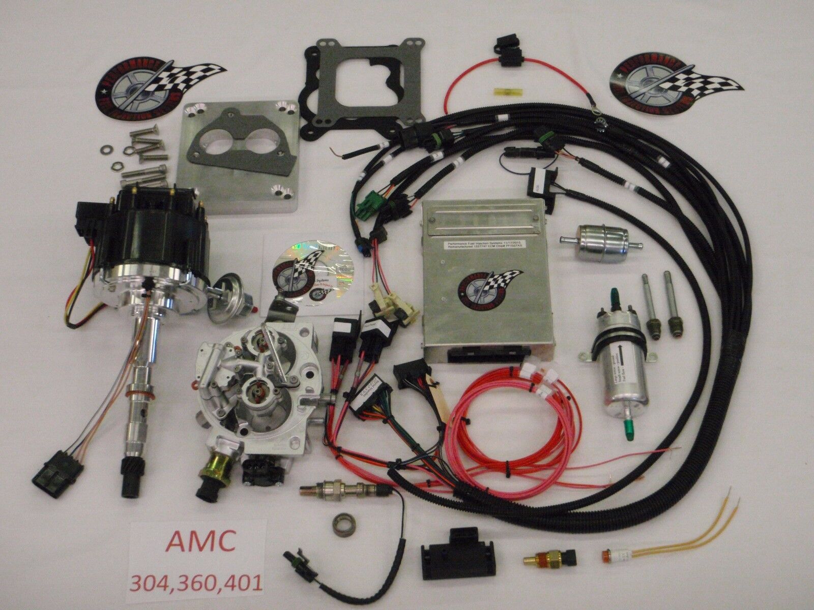 Jeep Fuel Injection System Complete TBI-For Stock 304, 360, 401 AMC Engine EFI