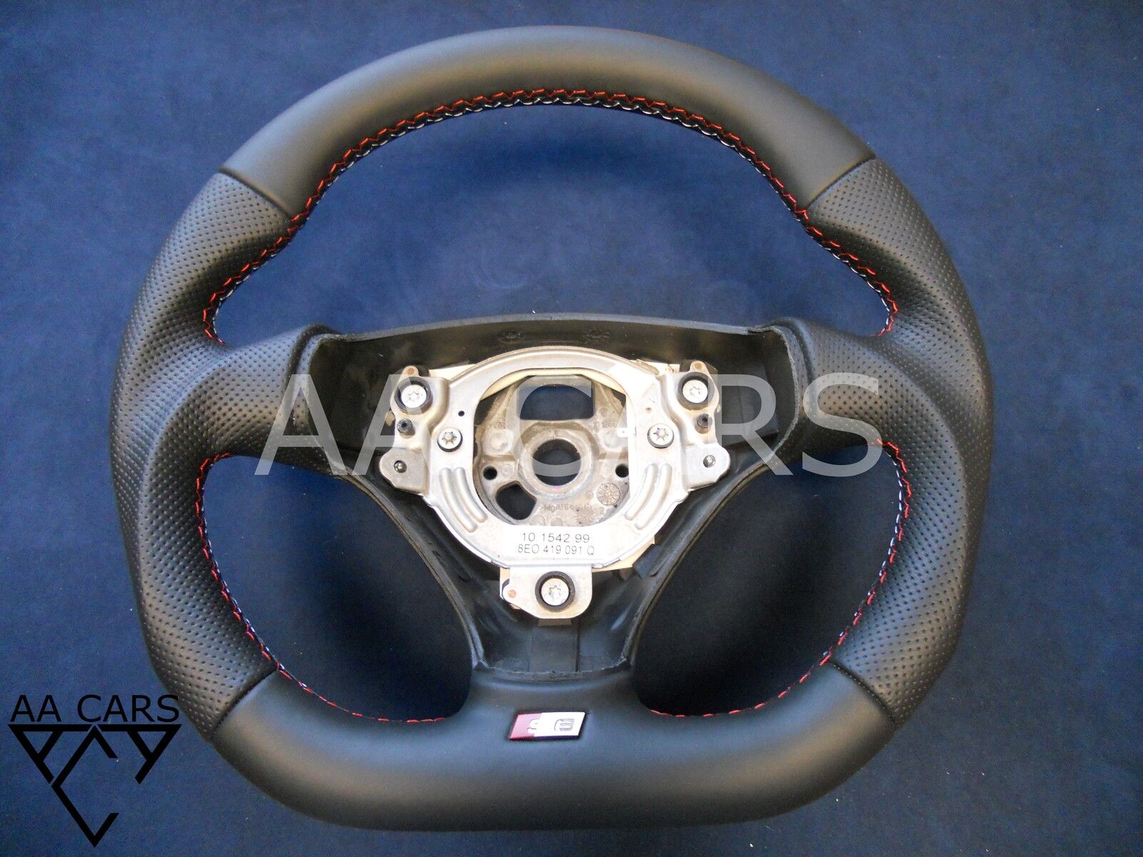 SMALL 370mm Steering Wheel AUDI A3 8P0 A4 B6 A6 S3 S4 S6 C5 Flat Bottom Leather