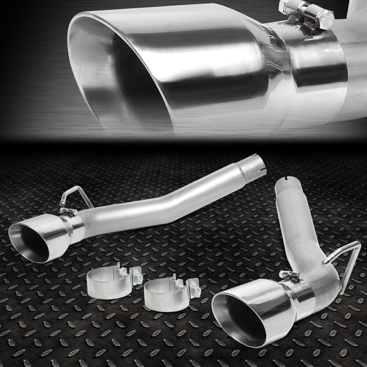 FOR 10-15 CHEVY CAMARO 6.2L AXLE CAT BACK EXHAUST SYSTEM W/4.5\