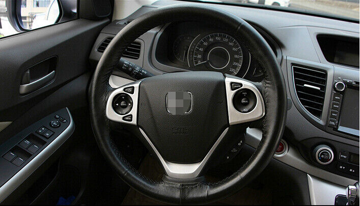 ABS Chrome matt Steering wheel cover trim For Honda CRV CR-V 2012 2013 2014 2015