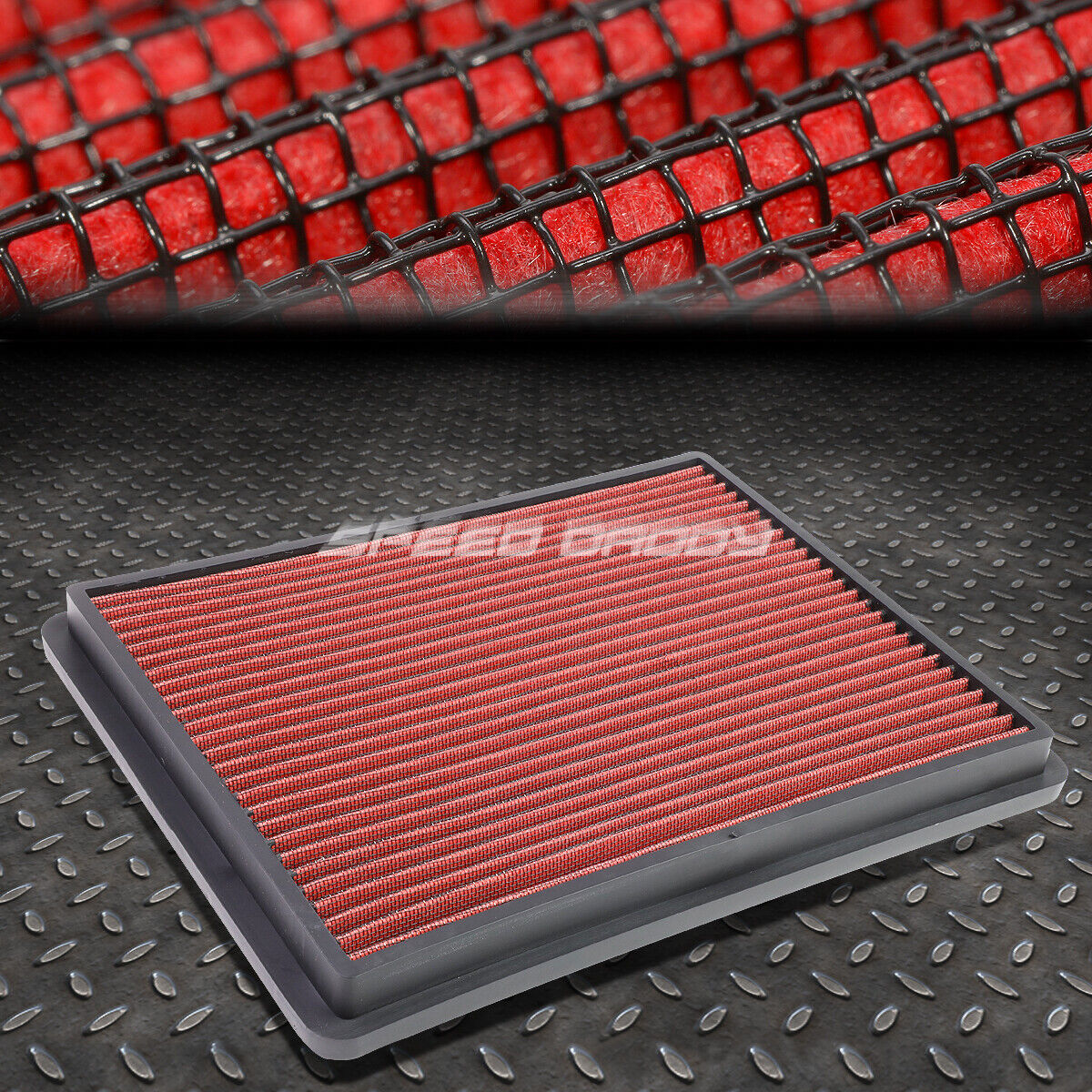FOR 99-17 SILVERADO/SIERRA RED REUSABLE/WASHABLE DROP IN AIR FILTER PANEL