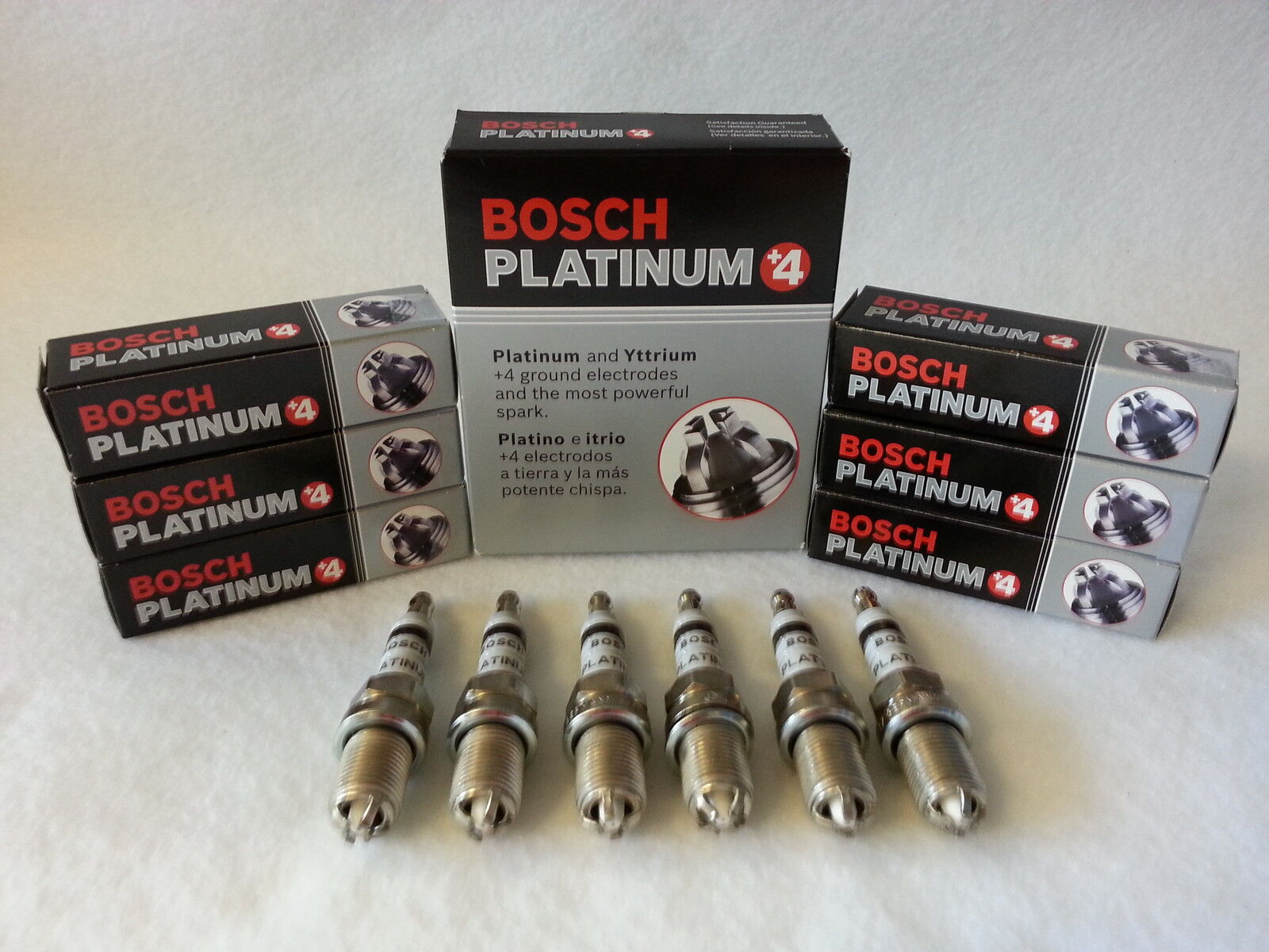  6-PCS -- BOSCH +4 GERMANY PLATINUM+4 SPARK PLUG FGR7DQP 4417
