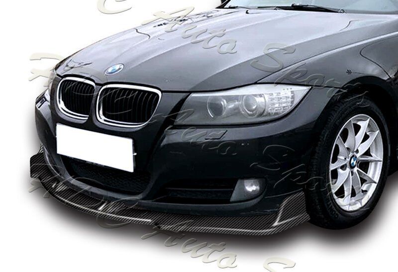 For 09-11 BMW E90 4DR/Sedan 328i 335i Carbon Look Front Bumper Body Kit Lip 3pcs
