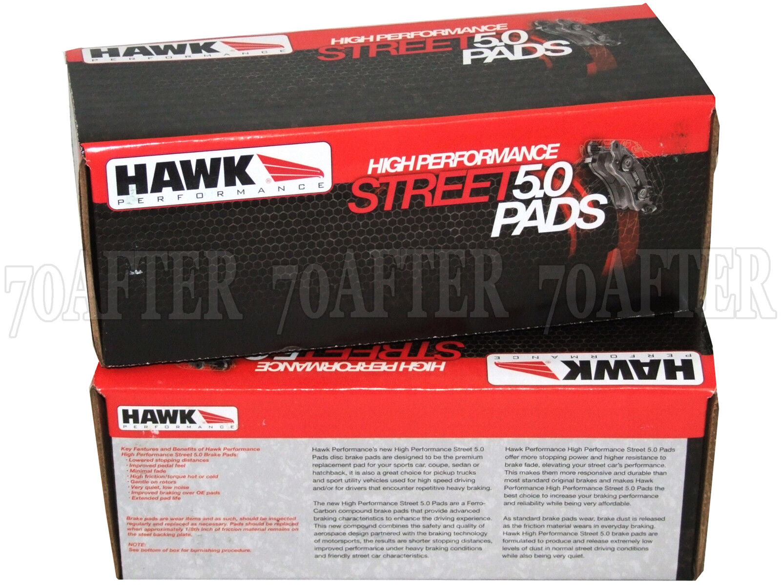 Hawk Street 5.0 Brake Pads (Front & Rear Set) for 11-14 Mustang GT w/Brembo Pkg