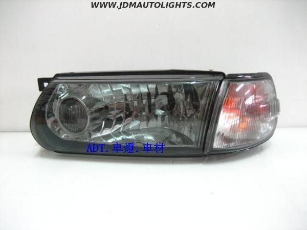 Nissan Tsuru B13 Black Smoked Headlights Sentra JDM 91-94 Headlamps