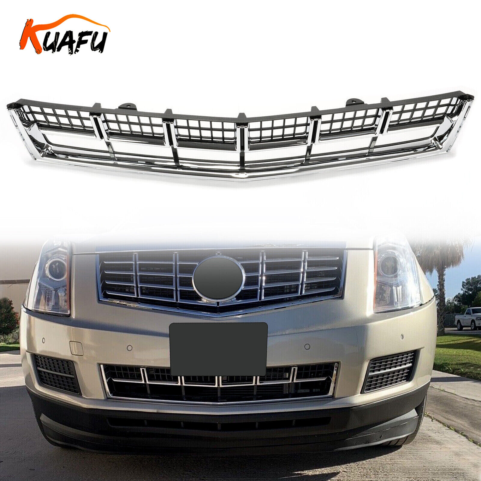 For Cadillac SRX 2013 - 2016 Front Bumper Lower Grille Chrome Mesh Grill