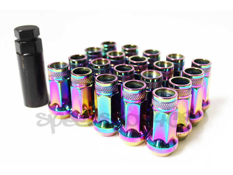 Z RACING 44MM STEEL NEO CHROME 20 PCS 12X1.5MM LUG NUTS OPEN EXTENDED