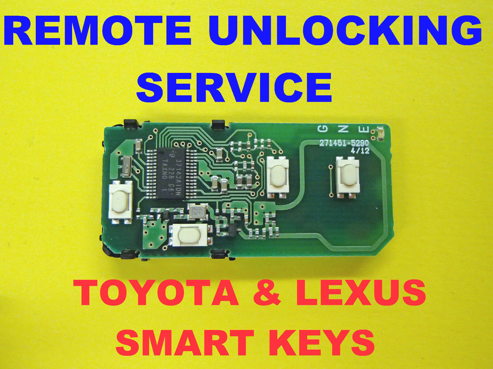 Unlock Reset Service Toyota Lexus Smart Key Proximity Prox Remote FOB  New EKey