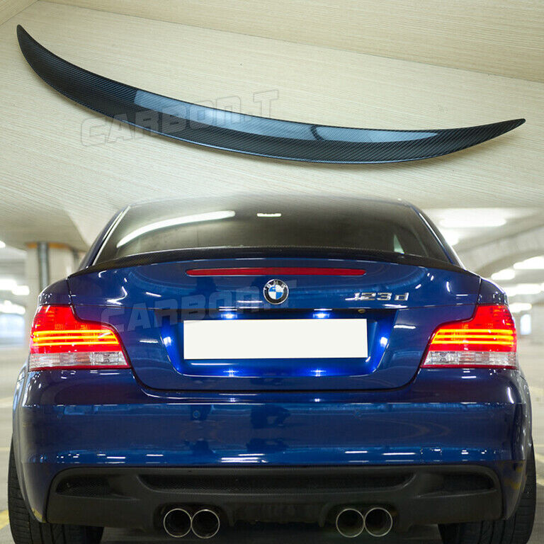 OE P-Style Carbon Fiber Trunk Spoiler Lip For BMW E82 135i 1M Coupe