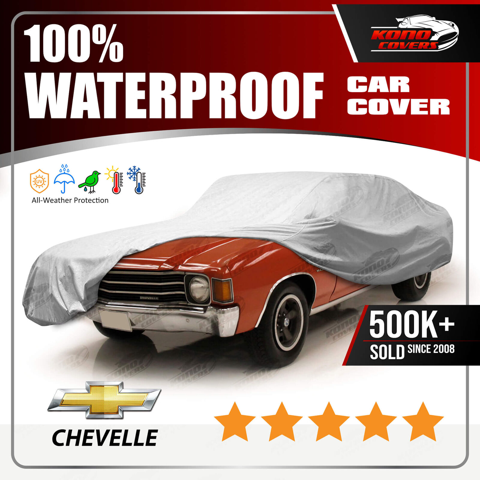 Chevy Chevelle 2-Door 1970 1971 1972 CAR COVER - Protects from ALL-WEATHER