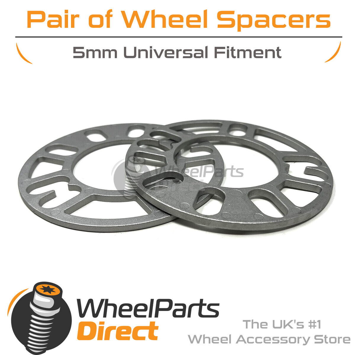 Wheel Spacers (2) 5mm Universal for Proton Satria Neo 07-16
