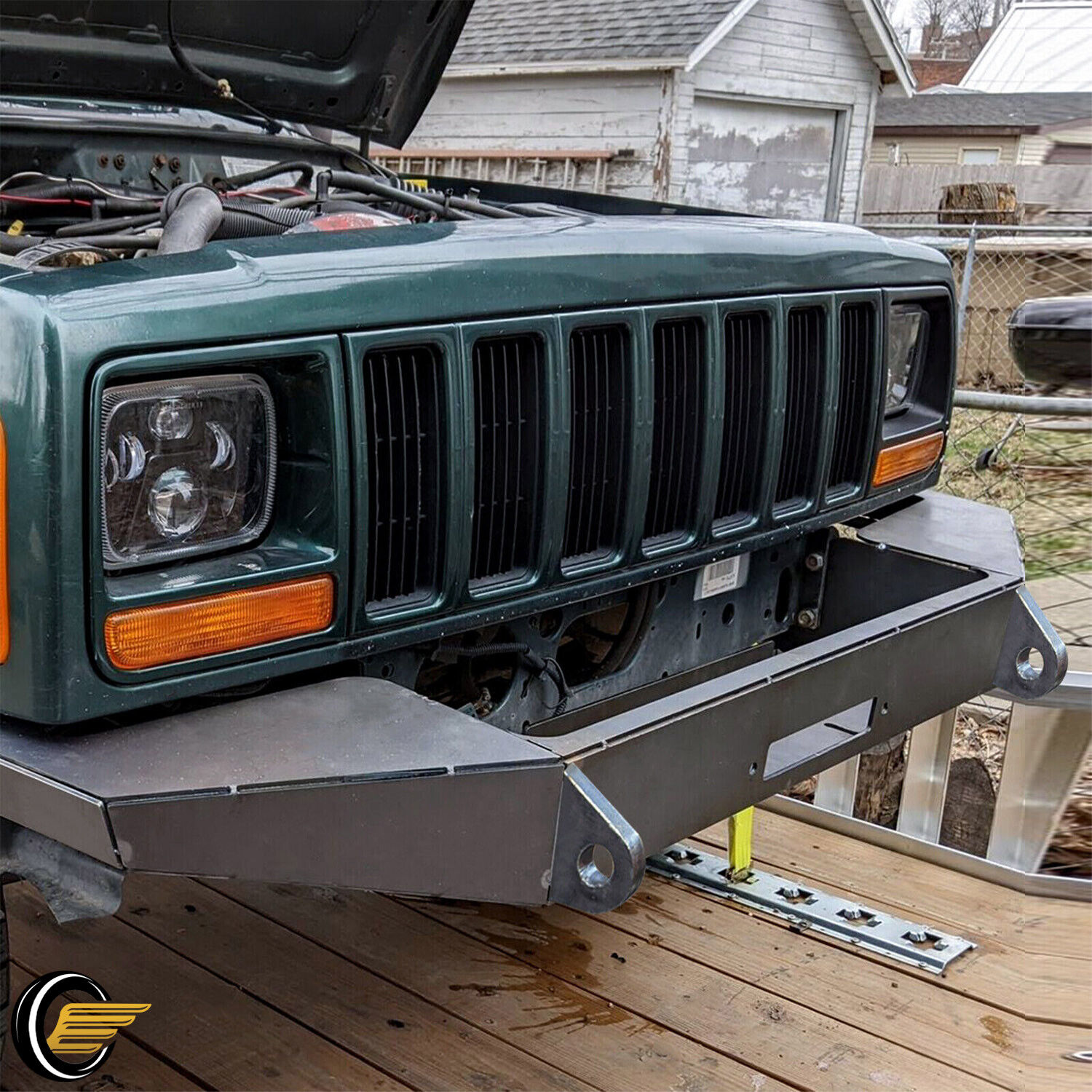 DIY Front Winch Bumper - Bare Metal - for 1984-2001 Jeep Cherokee XJ