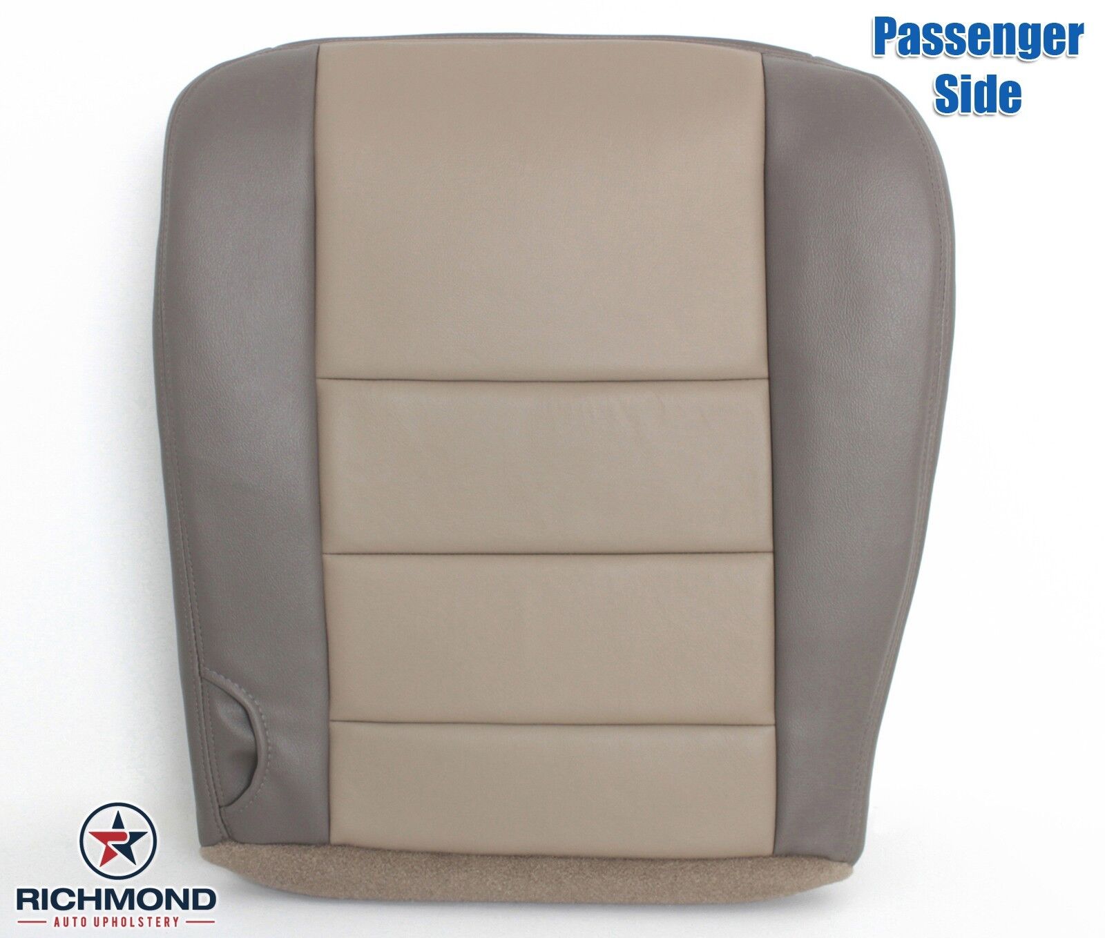 02 Ford Excursion Limited Eddie Bauer PASSENGER Bottom Leather Seat Cover 2-Tone