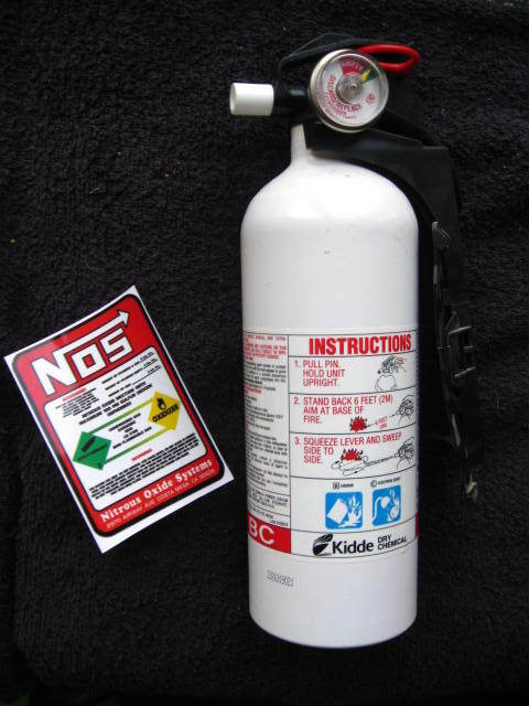 NEW  For Fire Extinguisher N O S LABEL STICKER ZEX NITROUS BOTTLE *Decal Only