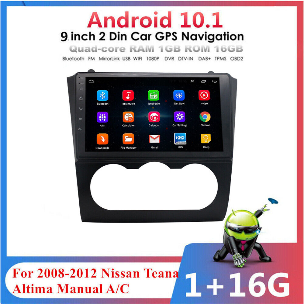Android 10.1 Car MP5 Player Radio GPS Navi Wifi For NissanTeana  Altima 2008-12