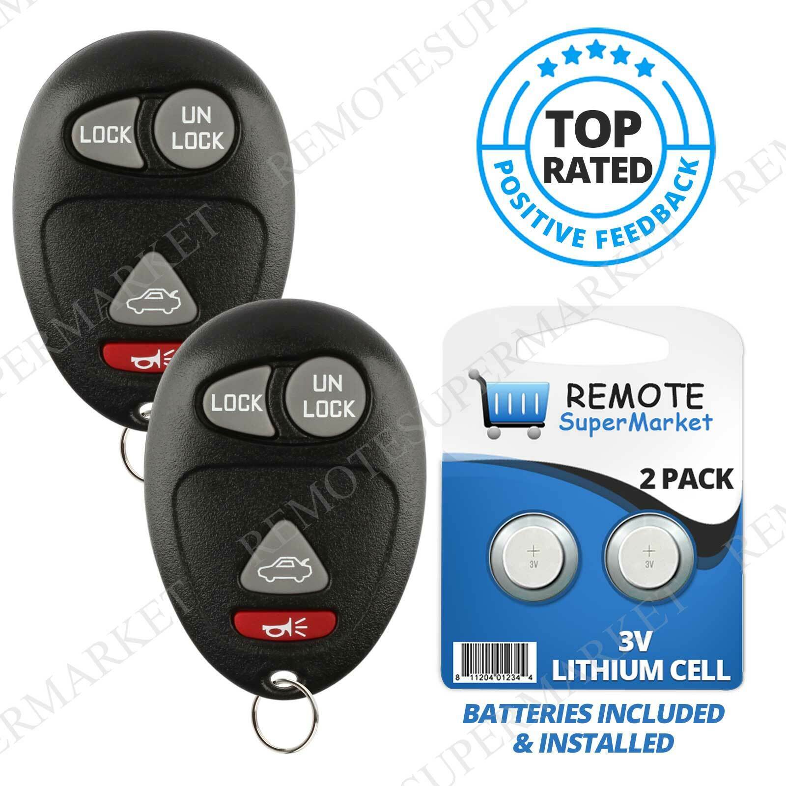 Replacement for Buick Century Regal Rendezvous Remote Car Keyless Key Fob Pair