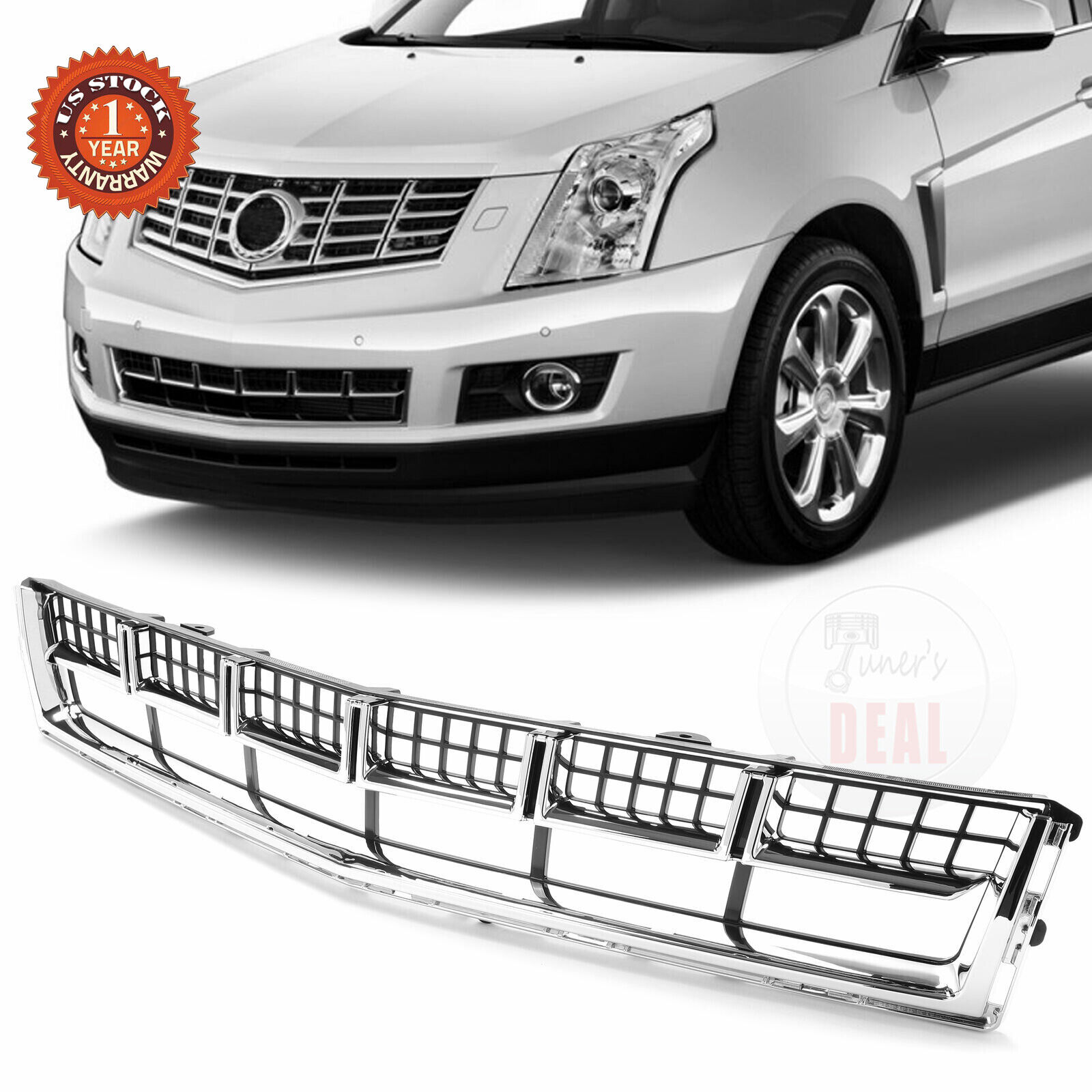 Front Bumper Lower Grille Chrome Mesh Grill For 2013-2016 Cadillac SRX 22739004