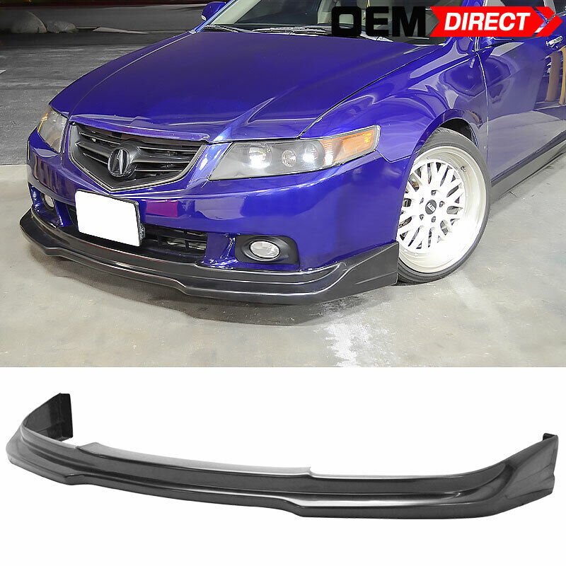 For 04-05 Acura TSX P1 Style Front Bumper Lip - Unpainted PU