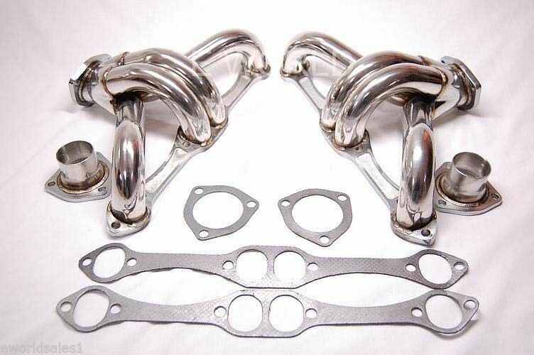 350 327 305 FOR CHEVY STAINLESS STEEL HEADERS HUGGER SBC EXHAUST Manifolds