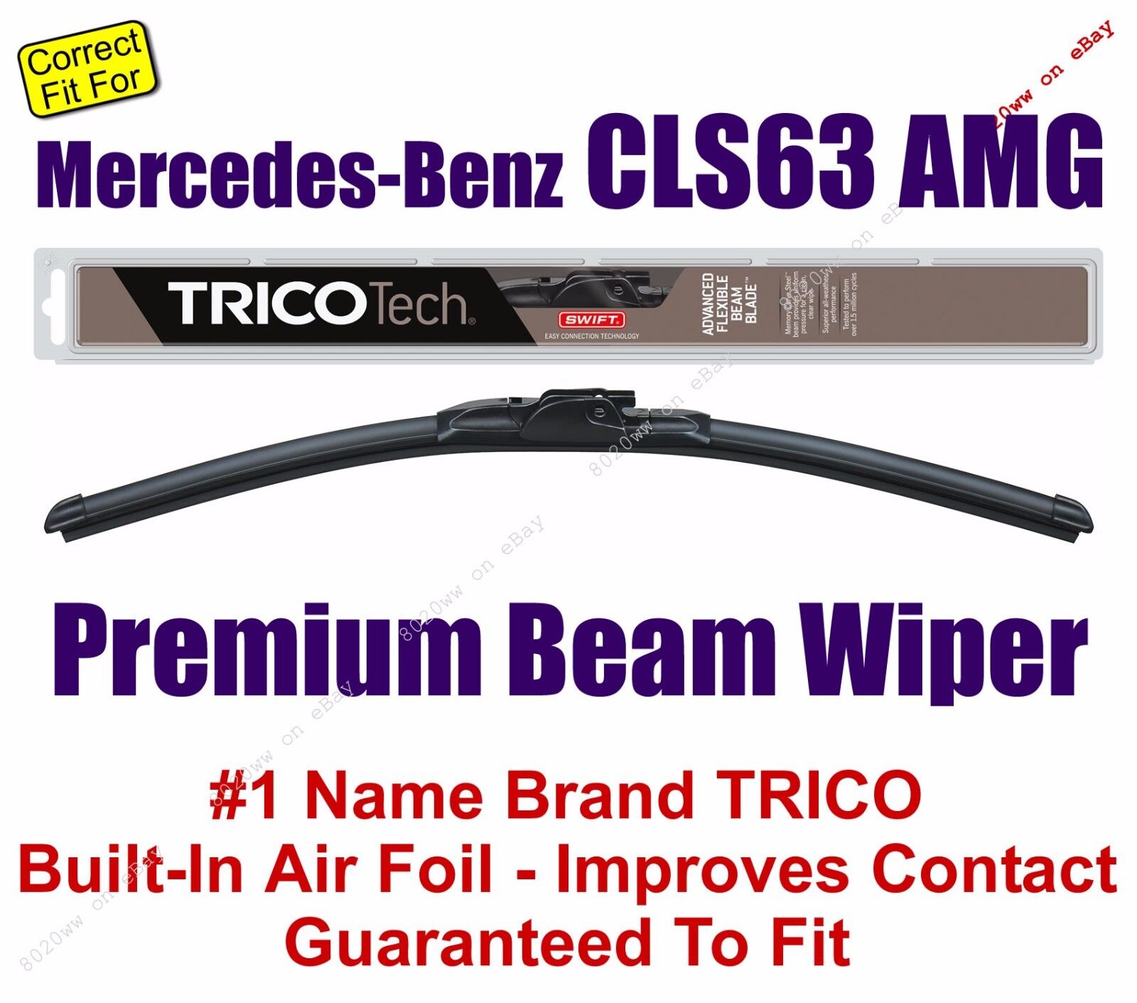 Wiper Premium Beam Blade fits - 2007-2011 Mercedes-Benz CLS63 AMG Qty 1 - 19260