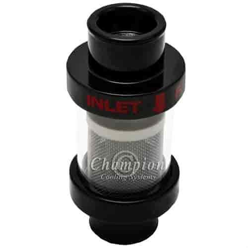 Champion Cooling Systems CCHFBLK-1.25 Inline Coolant Filter 1-1/4 Inlet/Outlet B