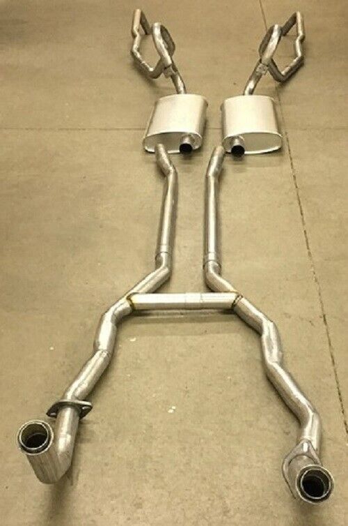 1969-1971 LINCOLN MK III DUAL EXHAUST SYSTEM, ALUMINIZED WITHOUT RESONATORS
