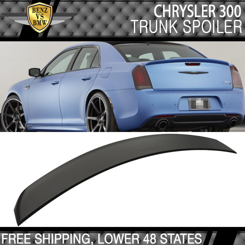 Fits 11-23 Chrysler 300 300C 300S SRT SRT8 Rear Trunk Spoiler ABS - Matte Black