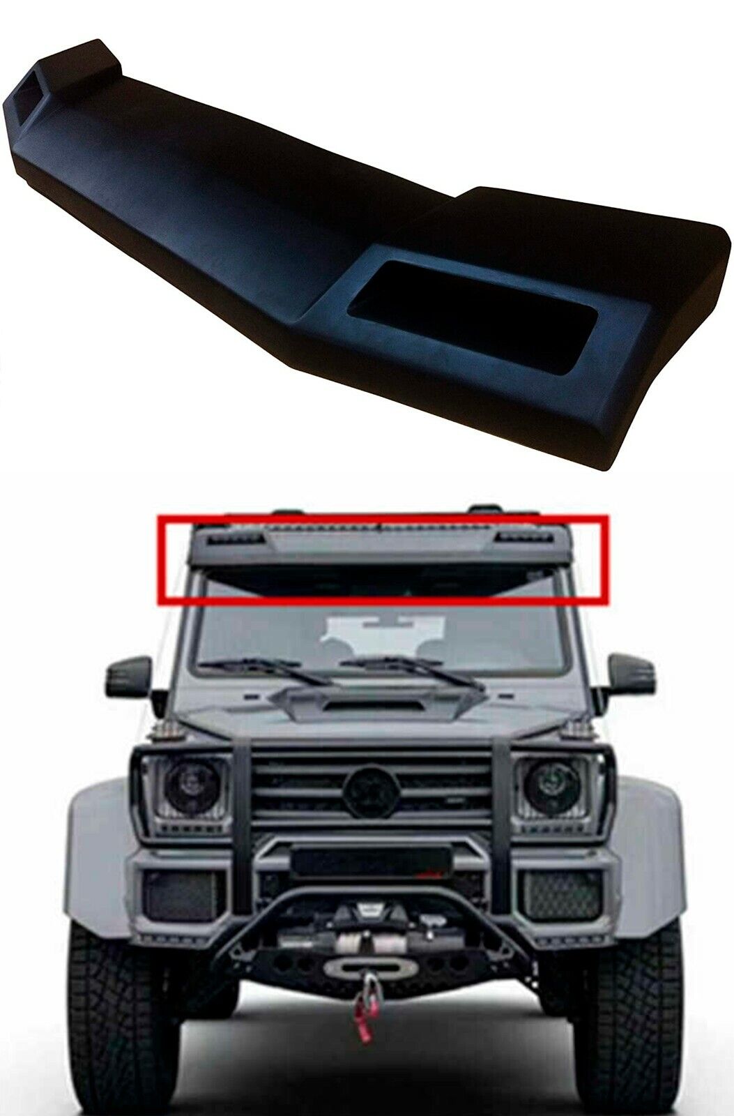 Roof Front Spoiler with LED Merecdes W463 6x6 G500 G55 G63 G65 AMG BRABUS Style 