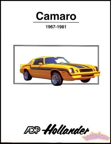 CAMARO PARTS INTERCHANGE MANUAL CHEVROLET HOLLANDER BOOK Z28